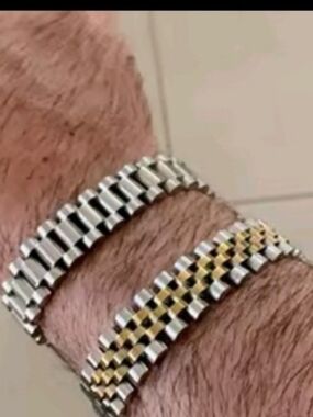 Designer Inspired Stainless Steel Watchband Style 7" Bracelet 3/4" WIDE Unisex